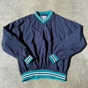 Navy Russell Athletic windbreaker pullover